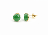 Bông tai Vàng 14K Cẩm thạch thiên nhiên Jadeite Jade Gold Earrings by AME Jewellery