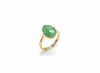 Nhẫn Vàng Đá quý thiên nhiên Cẩm Thạch | Burmese Jadeite Jade Ring in 14K Yellow Gold by AME Jewellery