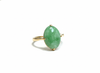 Nhẫn Vàng Đá quý thiên nhiên Cẩm Thạch | Burmese Jadeite Jade Ring in 14K Yellow Gold by AME Jewellery
