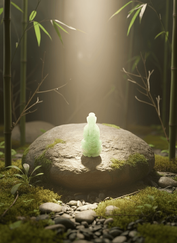 Mặt dây Cẩm thạch Phật Bà Quan Âm | Burmese Natural Jadeite Jade Guanyin Buddha Gold Pendant | AME Jewellery