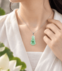 Natural Jadeite (翡翠 Fěicuì) Carving Guanyin Buddha Pendant - AME Jewellery. 