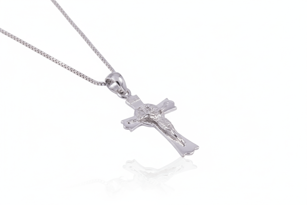 Mặt dây Thánh Giá Đức Chúa Jesus Cross Silver Pendant | AME Jewellery