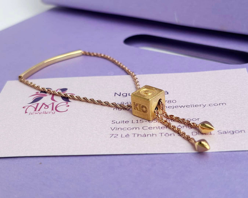 Lắc tay Vàng hồng và Vàng 18K KIO Bracelet in Rose & Yellow Gold by AME Jewellery