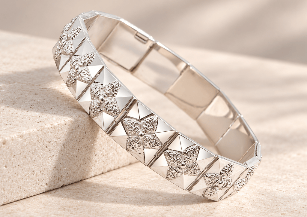 Lắc bạc nam cao cấp Vajra Phật Giáo Tây Tạng - AME Jewellery