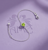 Natural Heart-cut Peridot Bracelet in Sterling Silver by AME Jewellery.