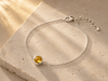 Lắc tay Bạc cao cấp Đá quý tự nhiên Citrine - AME Jewellery