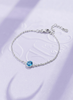 Lắc tay Đá quý thiên nhiên Blue Topaz Bracelet in Sterling Silver by AME Jewellery