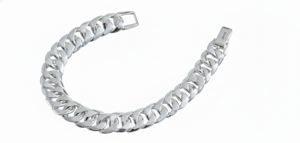 Lắc tay Nam Bạc cao cấp | Men's Cuban Silver Bracelet | AME Jewellery