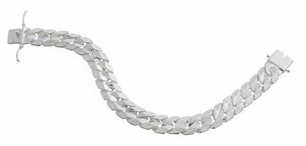 Lắc tay Nam Bạc cao cấp | Men's Cuban Silver Bracelet | AME Jewellery