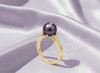 Nhẫn Vàng Ngọc trai nước nuôi ngọt màu Lavender Freshwater Cultured Pearl Ring in 14K Yellow Gold by AME Jewellery