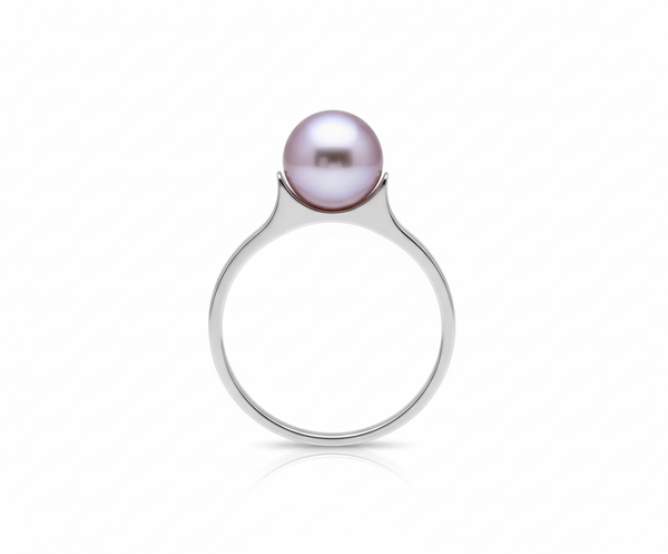 Nhẫn Vàng trắng Ngọc trai nuôi nước ngọt Lavender Freshwater Pearl Ring in 10K White Gold by AME Jewellery