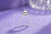 Lavender / Pink Freshwater Cultured Pearl Ring in 10K White Gold by AME Jewellery