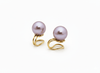 Bông tai Kẹp Ngọc trai Lavender Freshwater Cultured Pearl Clip-onEarrings in 14K Yellow Gold by AME Jewellery