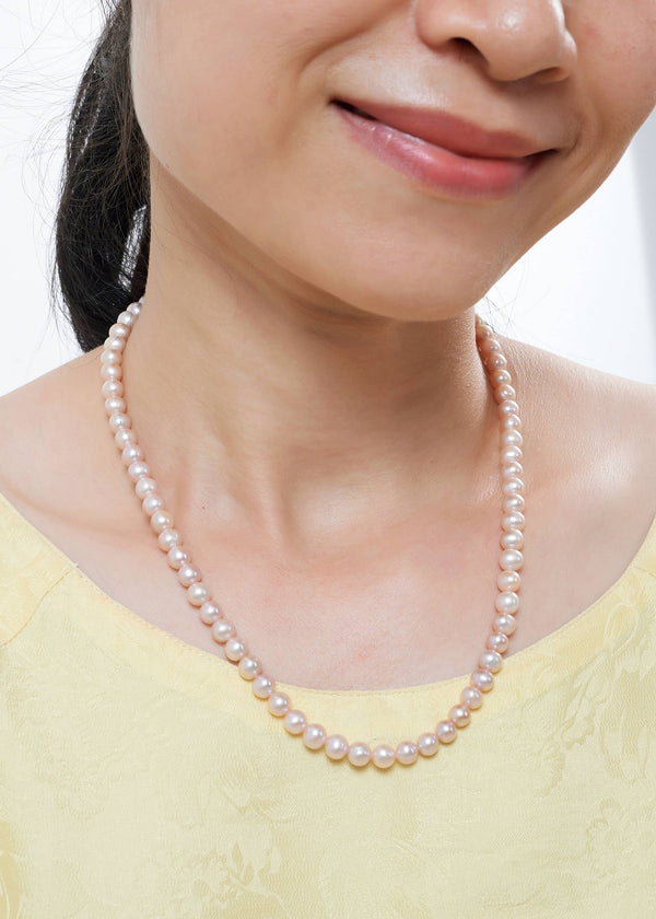 Vòng cổ Chuỗi Ngọc trai nước ngọt Lavender Freshwater Pearl Strand Necklace | AME Jewellery
