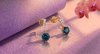 Natural London Blue Topaz Drop Earrings in 14K Yellow Gold by AME Jewellery.