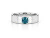 Nhẫn Đá quý tự nhiên Natural London Blue Topaz Men's Ring in Sterling Silver by AME Jewellery
