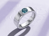 Nhẫn Đá quý tự nhiên Natural London Blue Topaz Men's Ring in Sterling Silver by AME Jewellery