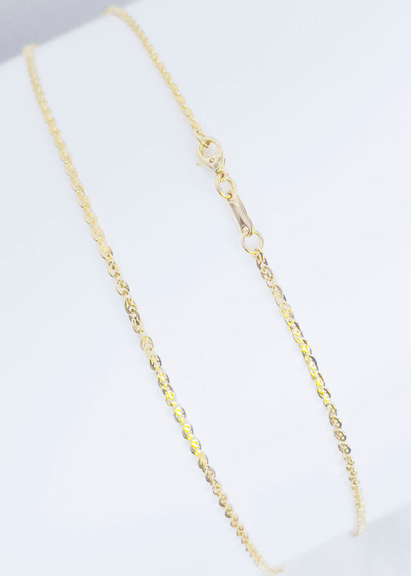 Dây chuyền đồng tiền Vàng 14K Yellow Gold Lucky Money Link Chain Necklace by AME Jewellery