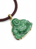 Mặt dây Vàng Phật Di Lặc Cẩm thạch Burmese Jadeite Jade Maitreya Buddha Pendant in 14K Yellow Gold by AME Jewellery