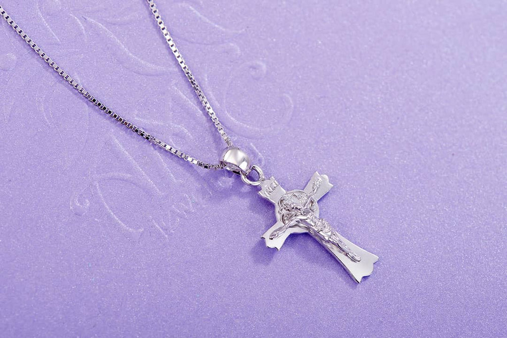 Mặt dây Thánh Giá Đức Chúa Jesus Cross Silver Pendant | AME Jewellery