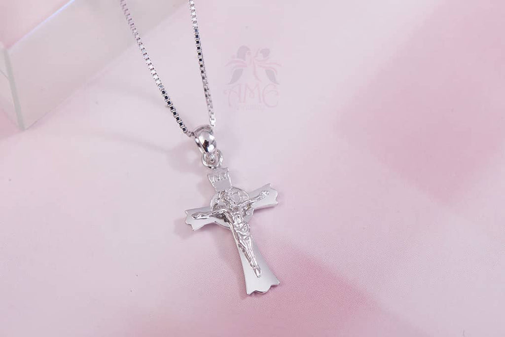 Mặt dây Thánh Giá Đức Chúa Jesus Cross Silver Pendant | AME Jewellery