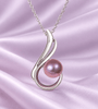mặt dây chuyền ngọc trai nuôi nước ngọt màu tím hoa cà - AME Jewellery