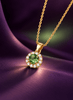 Mặt dây chuyền Vàng đá quý tự nhiên Green Tourmaline - AME Jewellery
