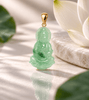 Mặt dây chuyền Vàng 14K Phật Bà Quan Âm Cẩm thạch thiên nhiên - AME Jewellery