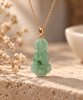 Mặt dây chuyền Vàng 14K Phật Bà Quan Âm Cẩm thạch thiên nhiên - AME Jewellery