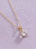Mặt dây Vàng 14K Đá quý tự nhiên Topaz trắng - AME Jewellery