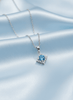 Mặt dây chuyền Đá quý tự nhiên Blue Topaz Pendant Necklace in Sterling Silver by AME Jewellery