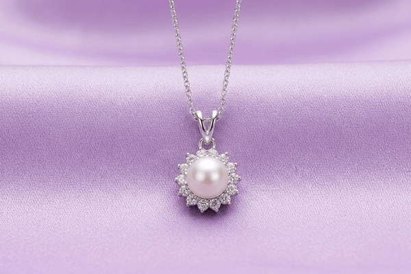 Mặt dây Ngọc trai Pearl Sunflower Pendant - AME Jewellery