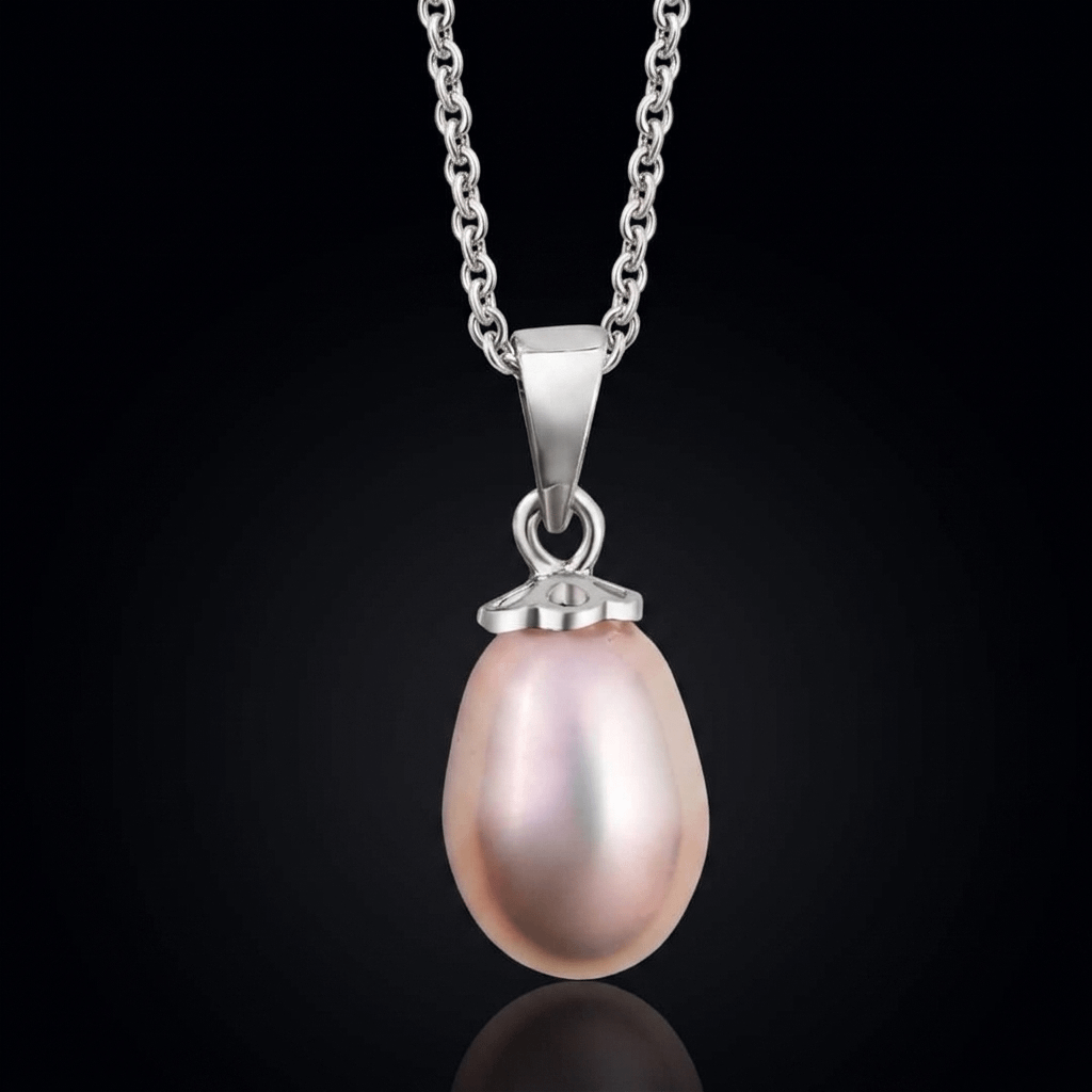 Mặt dây chuyền Ngọc trai giọt Lavender Teardrop Freshwater Pearl Pendant Necklace by AME Jewellery