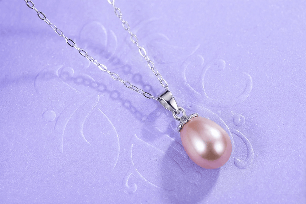Mặt dây chuyền Ngọc trai giọt Lavender Teardrop Freshwater Pearl Pendant Necklace by AME Jewellery