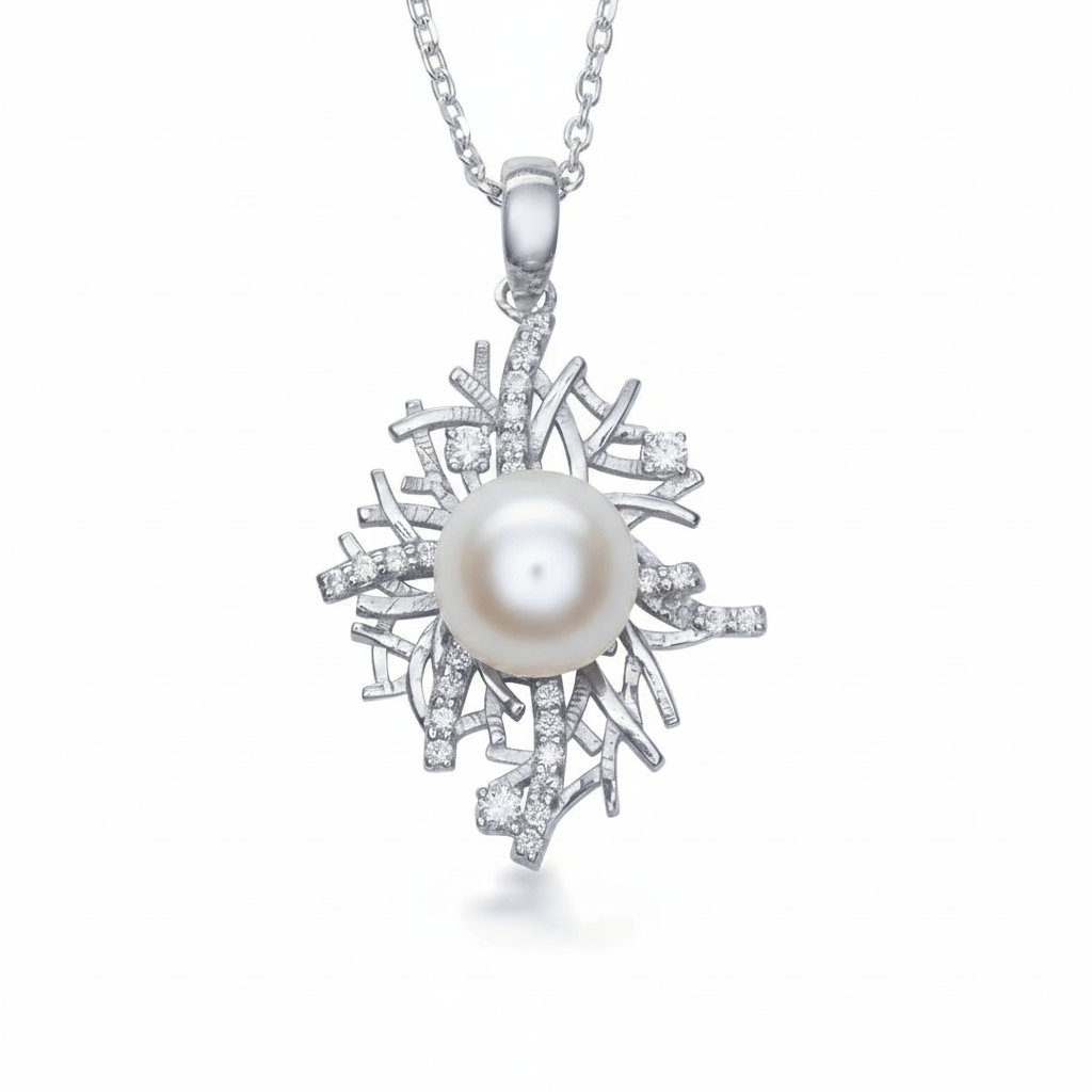Mặt dây chuyền Ngọc trai white Freshwater Pearl Pendant Necklace by AME Jewellery