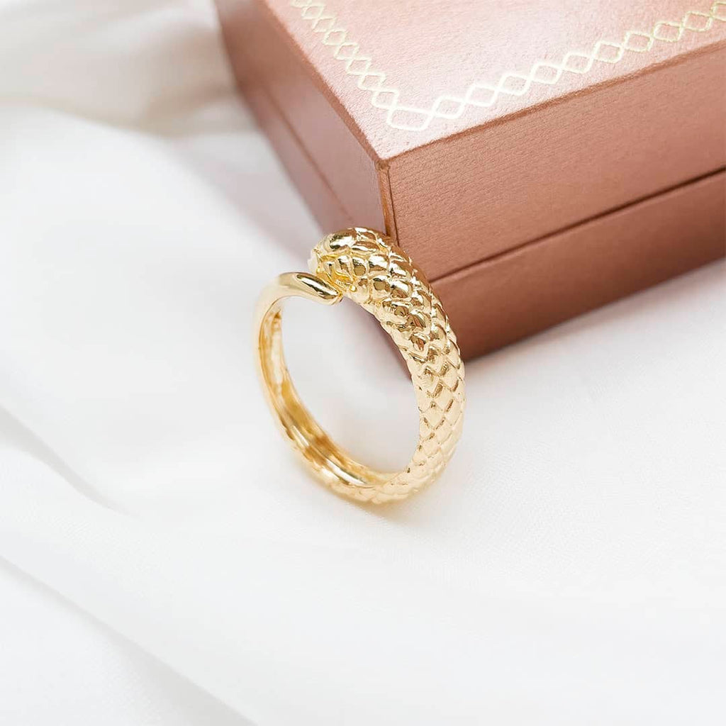 Nhẫn Nam Rắn Vàng 14K | Men's Snake Gold Ring | AME Jewellery