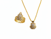 Bộ Trang sức Vàng 14K Cóc ngậm tiền Thiềm Thừ | Lucky Money Frog or Money Toad Jewelry Set in Yellow Gold by AME Jewellery