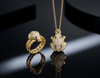 The Money Frog two-piece Jewelry Set in 14-karat Yellow Gold by AME Jewellery 