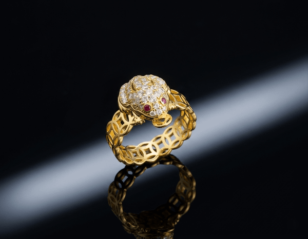 The Money Frog Ring in 14-karat Yellow Gold by AME Jewellery 