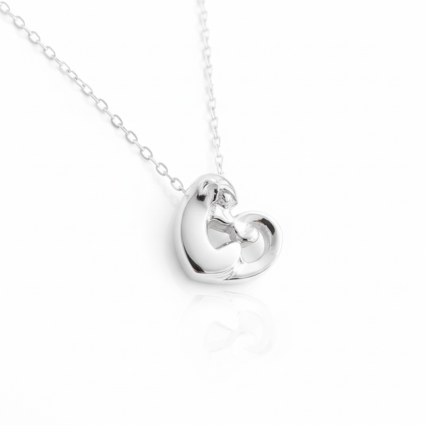 Mặt dây chuyền Khỉ Lucky Monkey Heart Pendant Necklace in Sterling Silver by AME Jewellery