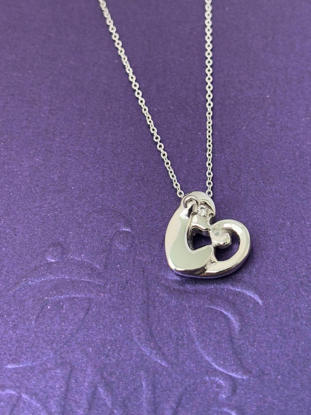 Mặt dây chuyền Khỉ Lucky Monkey Heart Pendant Necklace in Sterling Silver by AME Jewellery