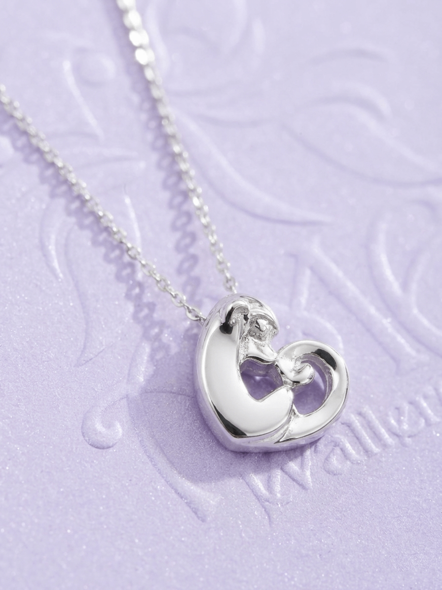 Mặt dây chuyền Khỉ Lucky Monkey Heart Pendant Necklace in Sterling Silver by AME Jewellery