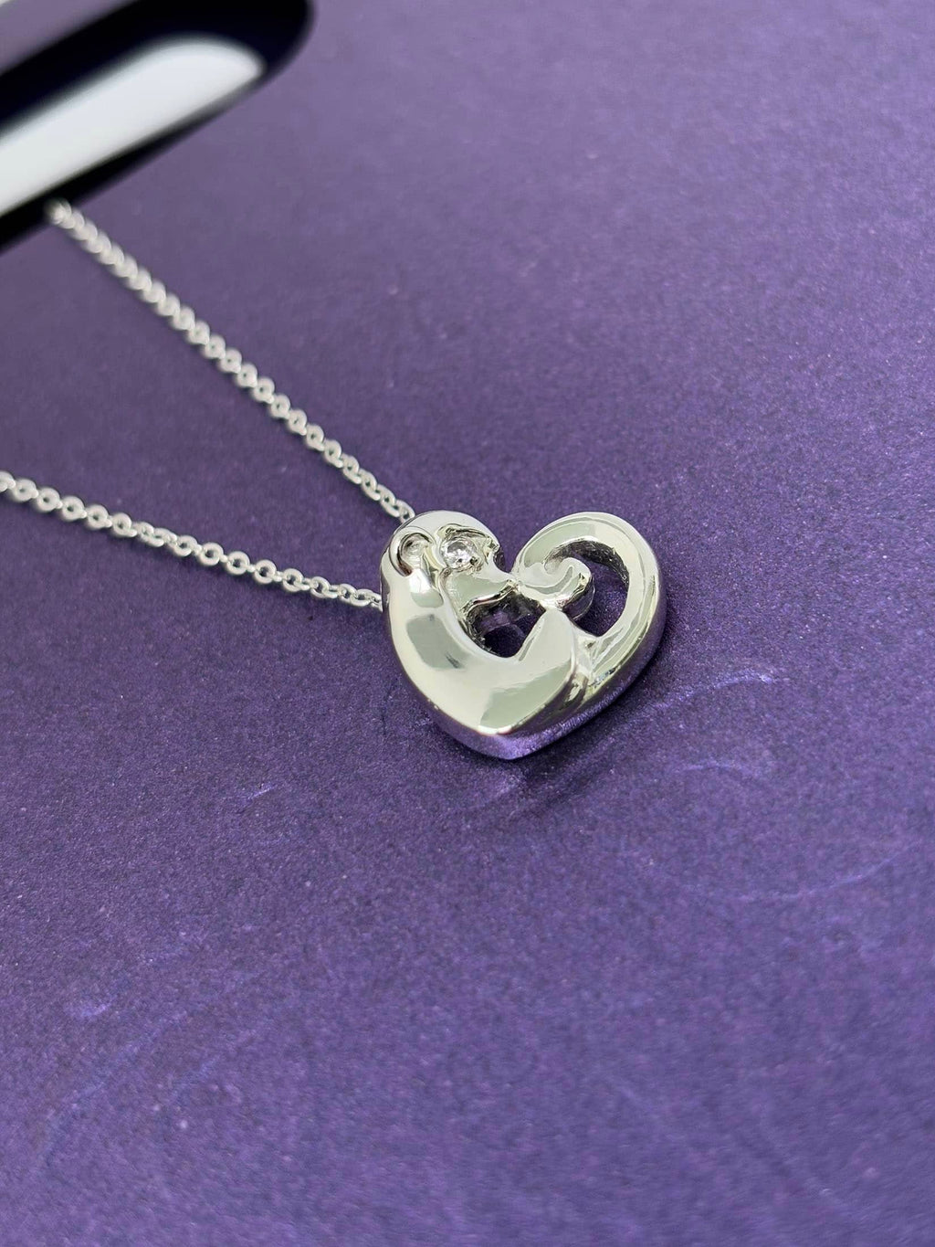 Mặt dây chuyền Khỉ Lucky Monkey Heart Pendant Necklace in Sterling Silver by AME Jewellery