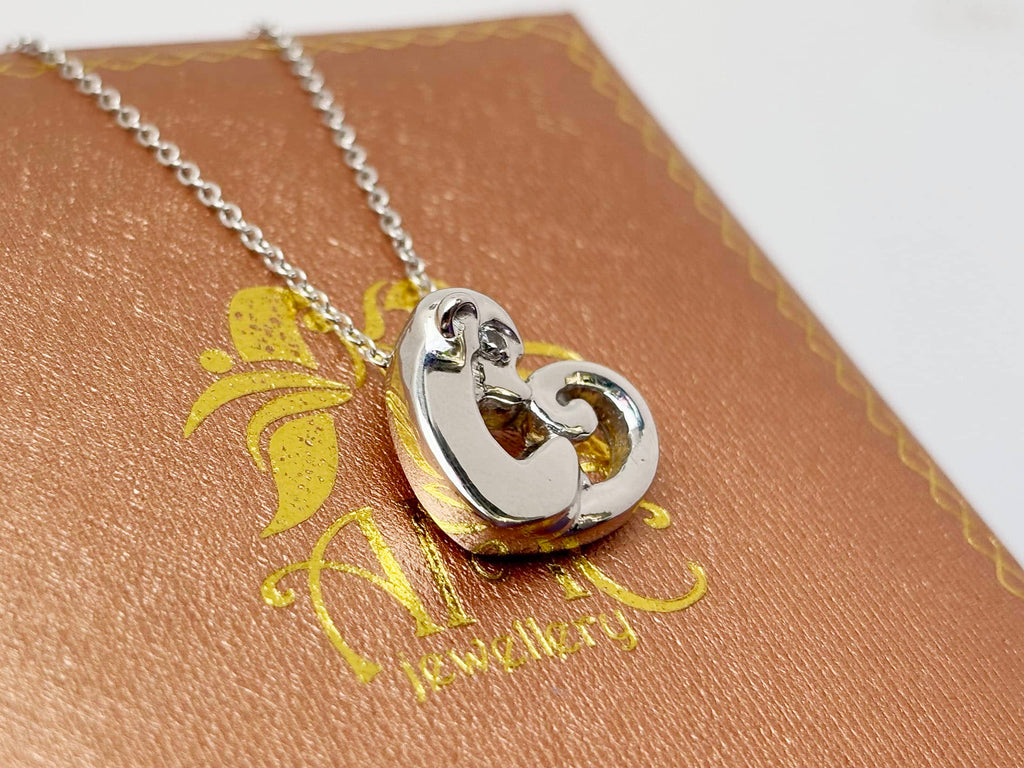 Mặt dây chuyền Khỉ Lucky Monkey Heart Pendant Necklace in Sterling Silver by AME Jewellery