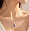 mặt dây chuyền đá quý tự nhiên Amethyst 5mm - Ame Jewellery