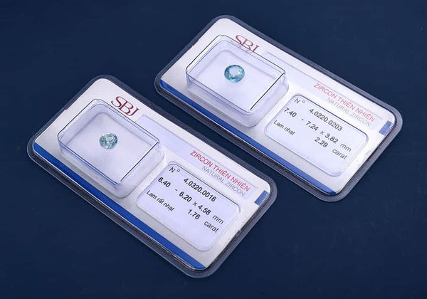 Đá quý tự nhiên Blue Zircon from AME Jewellery