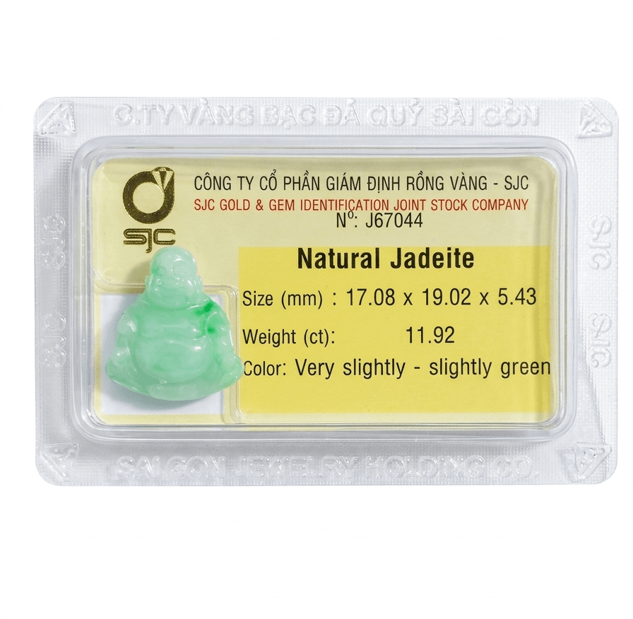 Burmese Jadeite Jade carving Maitreya Buddha - AME Jewellery