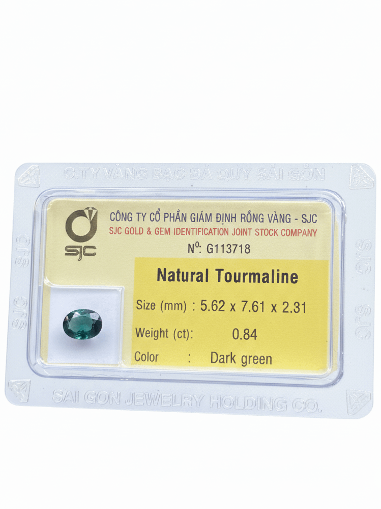 Đá quý tự nhiên Natural Oval-Cut Green Tourmaline from AME Jewellery