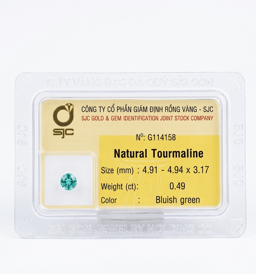 Đá quý tự nhiên Natural Bluish Green Tourmaline from AME Jewellery