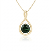 Mặt dây chuyền Vàng Đá quý tự nhiên Natural Green Tourmaline Pendant Necklace in 14K Yellow Gold by AME Jewellery